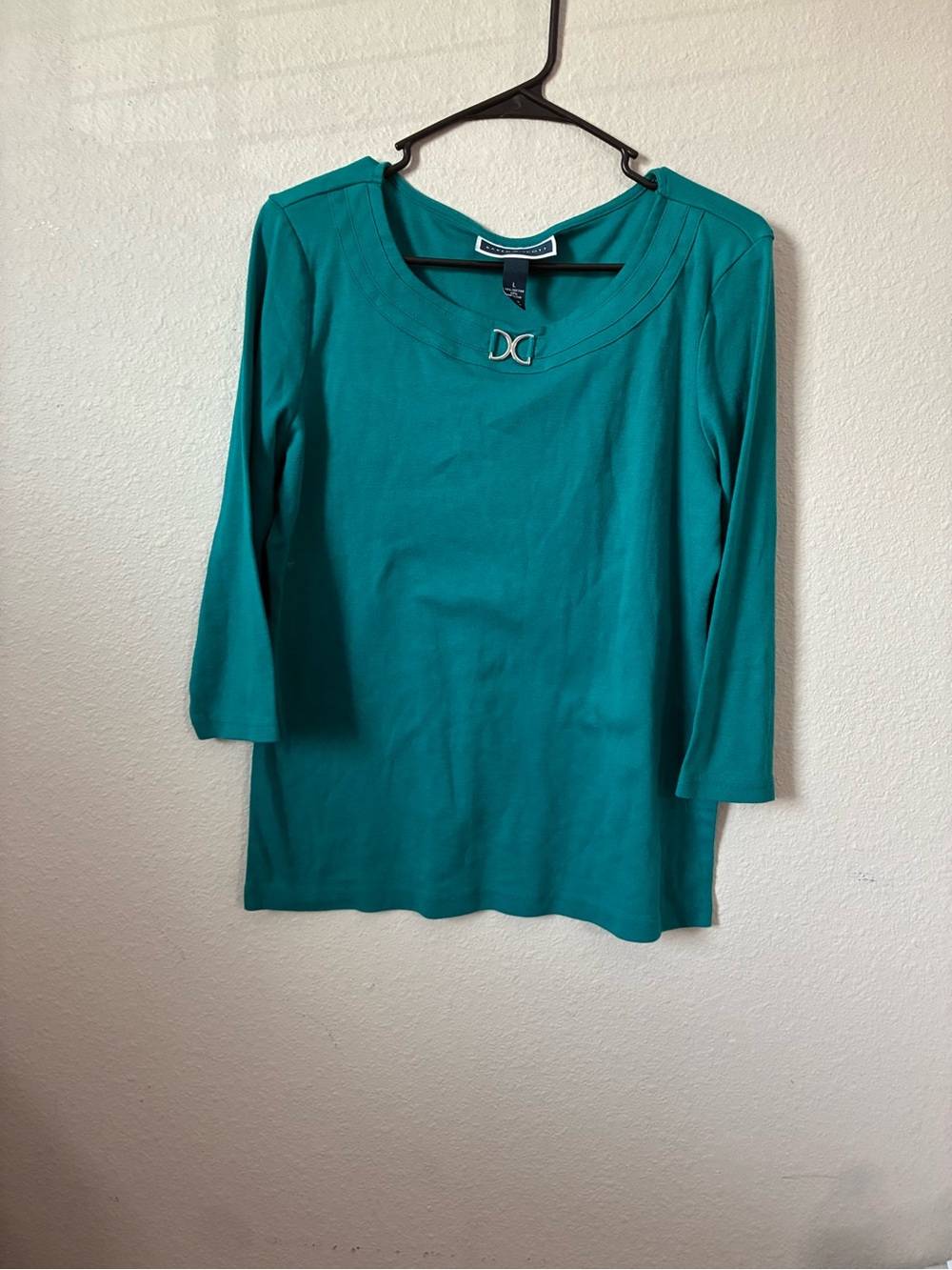 Karen Scott Scoop Neck 3/4 Sleeve Top